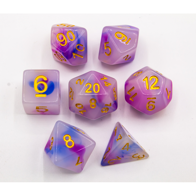 Dice Critical Hit: Poly 7 Set Jade Fusion