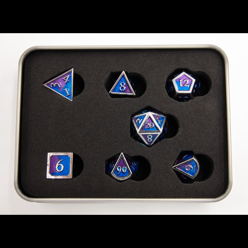 Dice Critical Hit: Poly 7 Set Metal