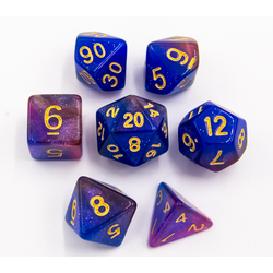 Dice Critical Hit: Poly 7 Set Shimmering Galaxy