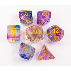 Dice Critical Hit: Poly 7 Set Swirl