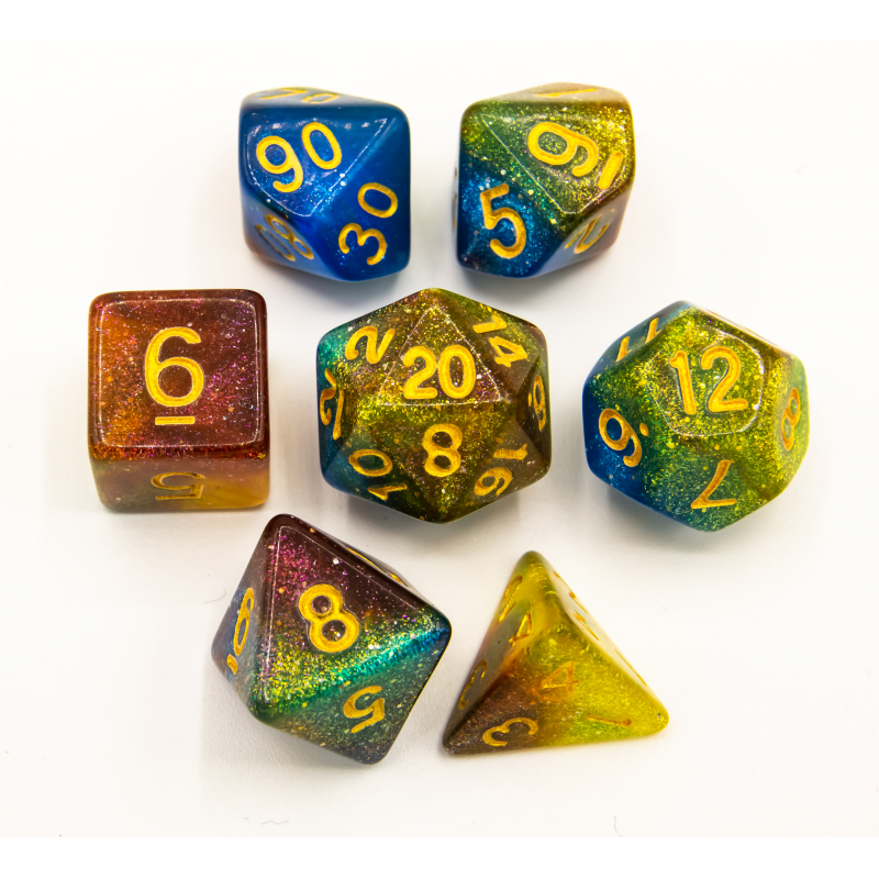 Dice Critical Hit: Poly 7 Set Galaxy