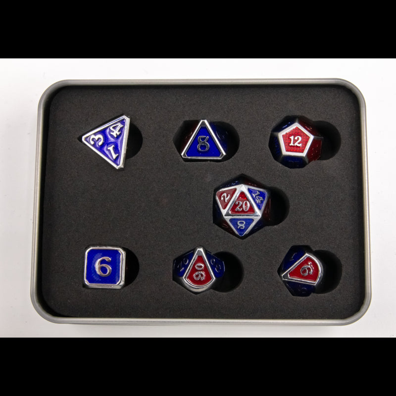 Dice Critical Hit: Poly 7 Set Metal