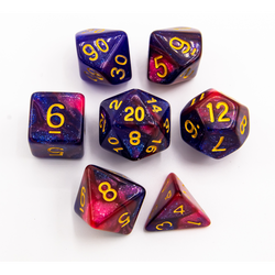 Dice Critical Hit: Poly 7 Set Sparkly Fusion