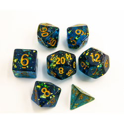 Dice Critical Hit: Poly 7 Set Big Glitter