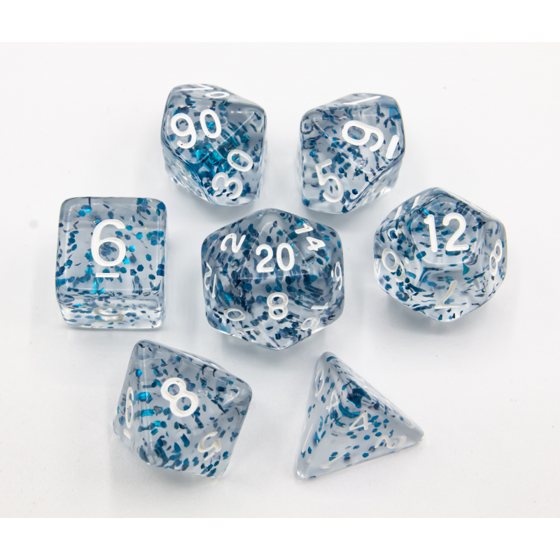 Dice Critical Hit: Poly 7 Set Glitter