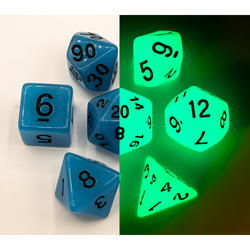 Dice Critical Hit: Poly 7 Set Glow In Dark