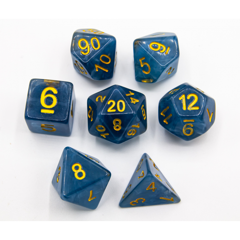 Dice Critical Hit: Poly 7 Set Jade