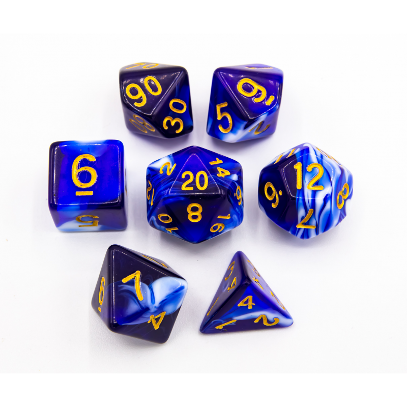 Dice Critical Hit: Poly 7 Set Milky