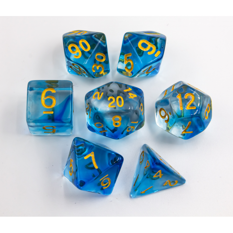 Dice Critical Hit: Poly 7 Set Nebula