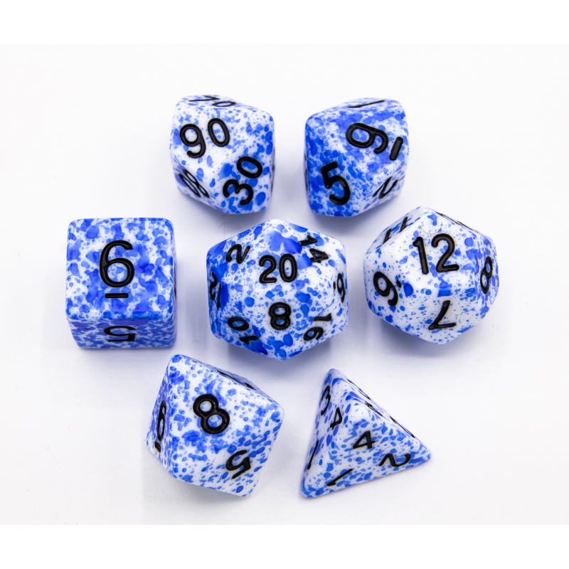 Dice Critical Hit: Poly 7 Set Speckled