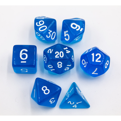 Dice Critical Hit: Poly 7 Set Transparent