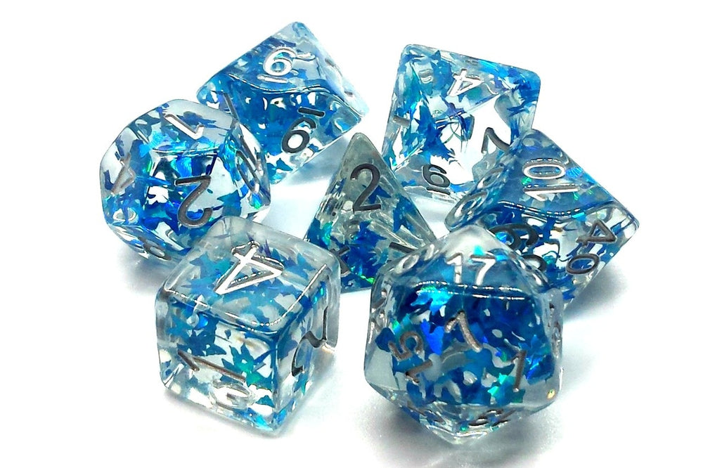 Dice Old School Dice: Poly 7 Set Infused Butterfly
