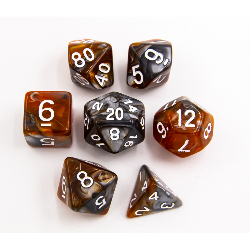 Dice Critical Hit: Poly 7 Set Fusion Steel