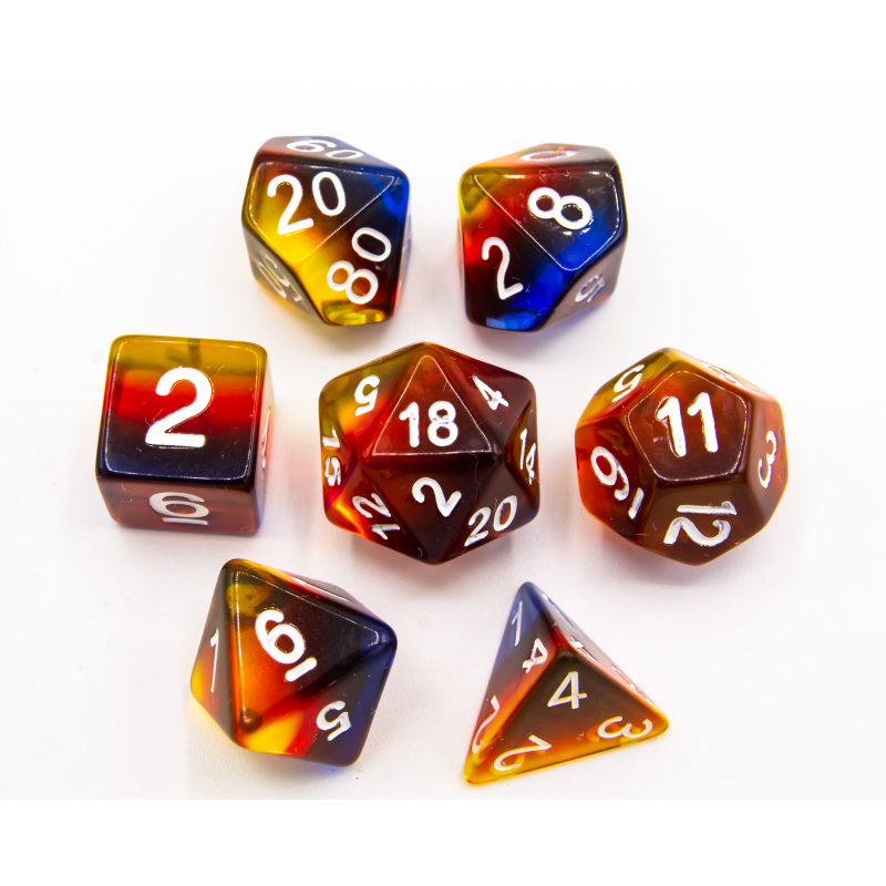 Dice Critical Hit: Poly 7 Set Aurora