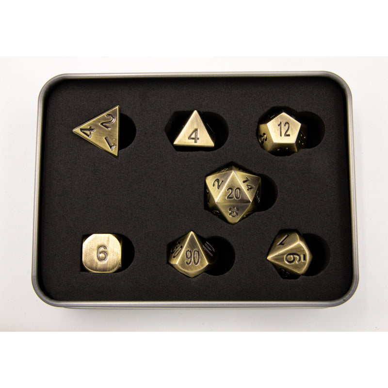 Dice Critical Hit: Poly 7 Set Metal