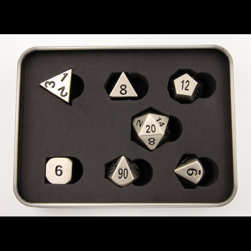 Dice Critical Hit: Poly 7 Set Metal