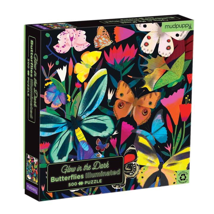 Puzzle Chronicle: 500 piece Butterflies Illuminated Glow in the Dark