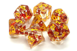 Dice Old School Dice: Poly 7 Set Infused Butterfly