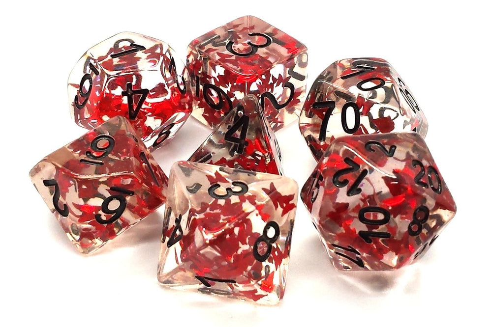 Dice Old School Dice: Poly 7 Set Infused Butterfly