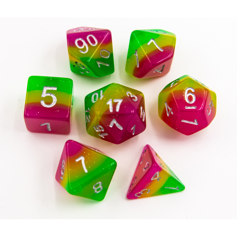 Dice Critical Hit: Poly 7 Set Multi-layer