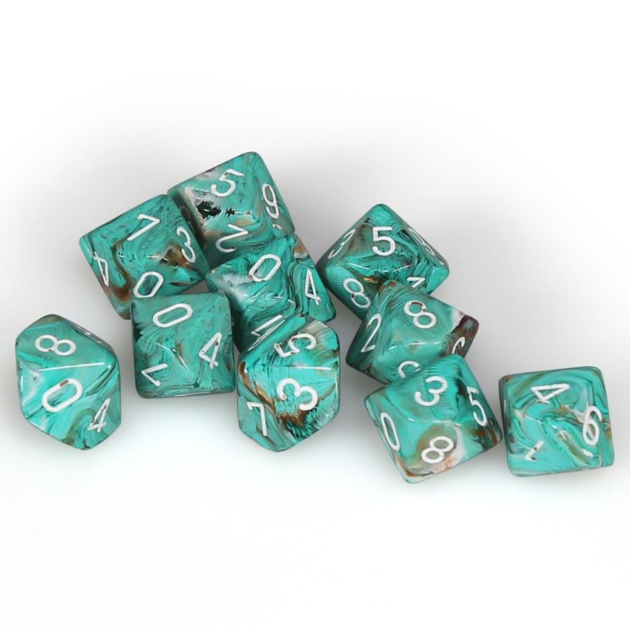 Dice Chessex: D10 Marble Set of 10