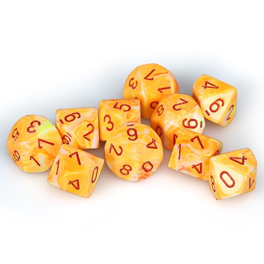 Dice Chessex: D10 Festive Set of 10
