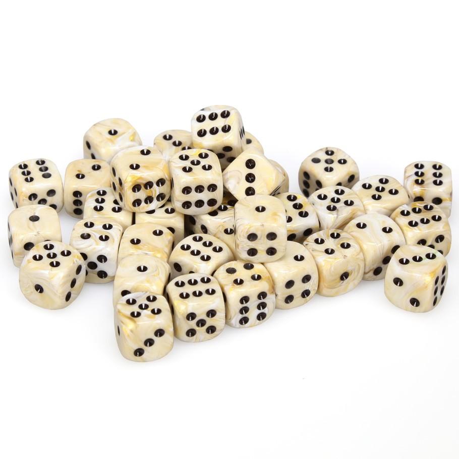 Dice Chessex: 12mm D6 Marble Set of 36