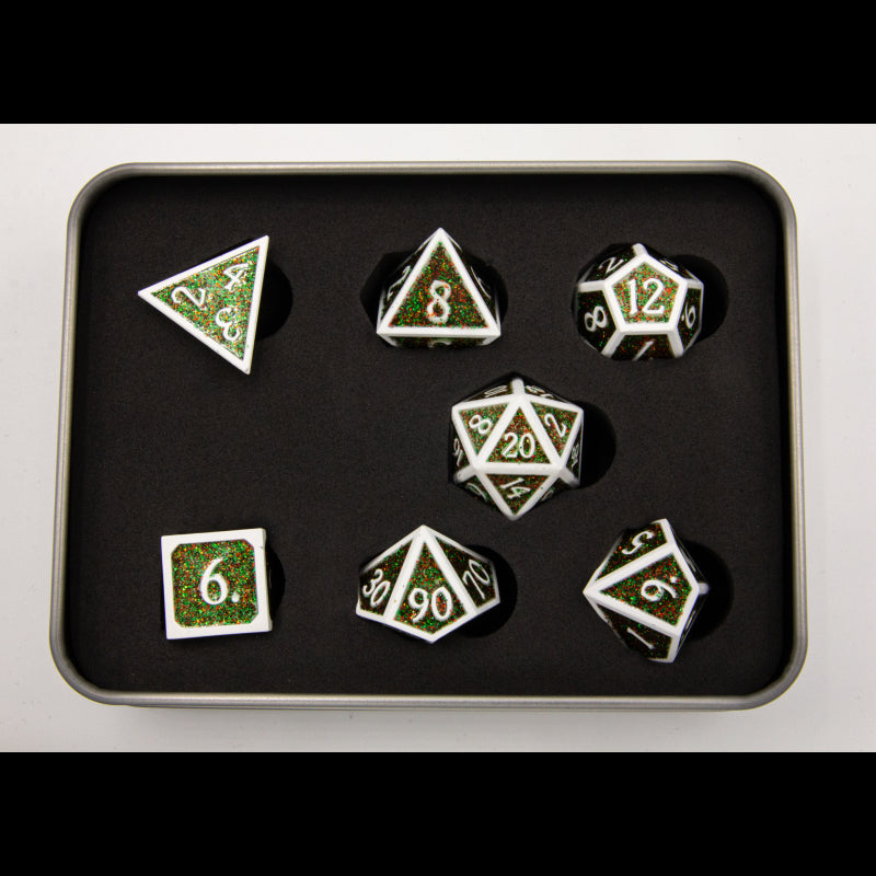 Dice Critical Hit: Poly 7 Set Metal