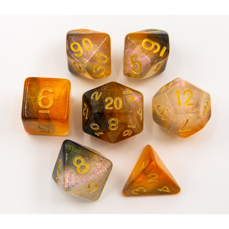 Dice Critical Hit: Poly 7 Set Shimmering Galaxy