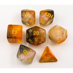 Dice Critical Hit: Poly 7 Set Shimmering Galaxy