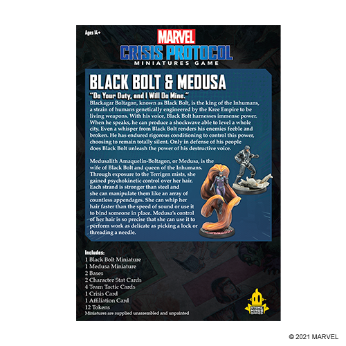Marvel Crisis Protocol: Character Pack - Black Bolt & Medusa