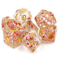 Dice Tasty Minstrel: Poly 7 Set Translucent Glitter
