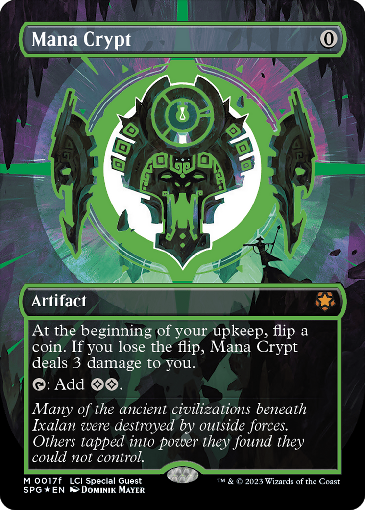 Mana Crypt (0017f) (Borderless) [The Lost Caverns of Ixalan Special Gu Mana Crypt (0017f) (Borderless) [The Lost Caverns of Ixalan Special Gu