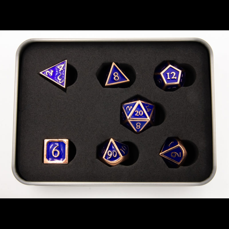 Dice Critical Hit: Poly 7 Set Metal