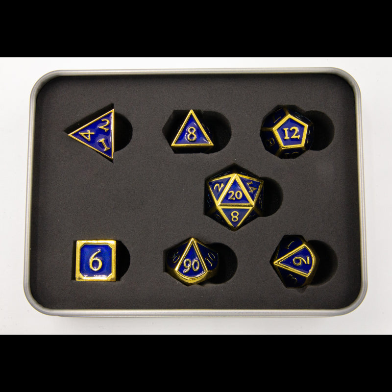 Dice Critical Hit: Poly 7 Set Metal