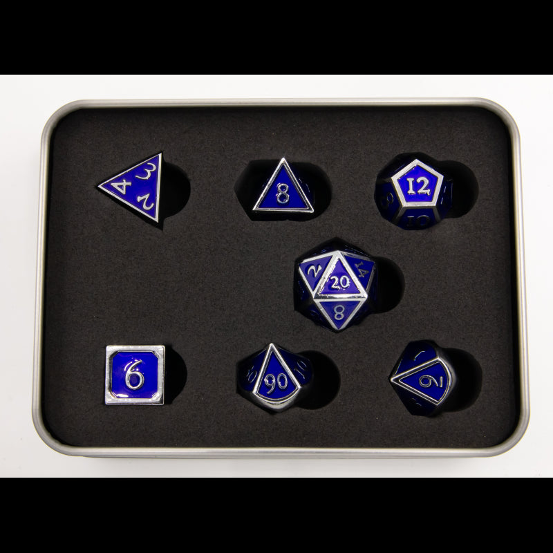 Dice Critical Hit: Poly 7 Set Metal