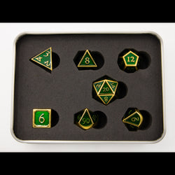 Dice Critical Hit: Poly 7 Set Metal