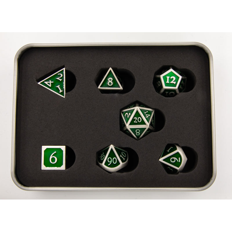 Dice Critical Hit: Poly 7 Set Metal