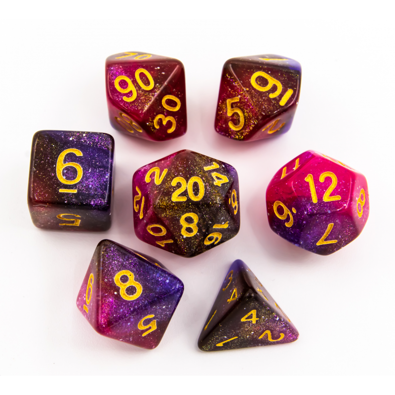 Dice Critical Hit: Poly 7 Set Galaxy