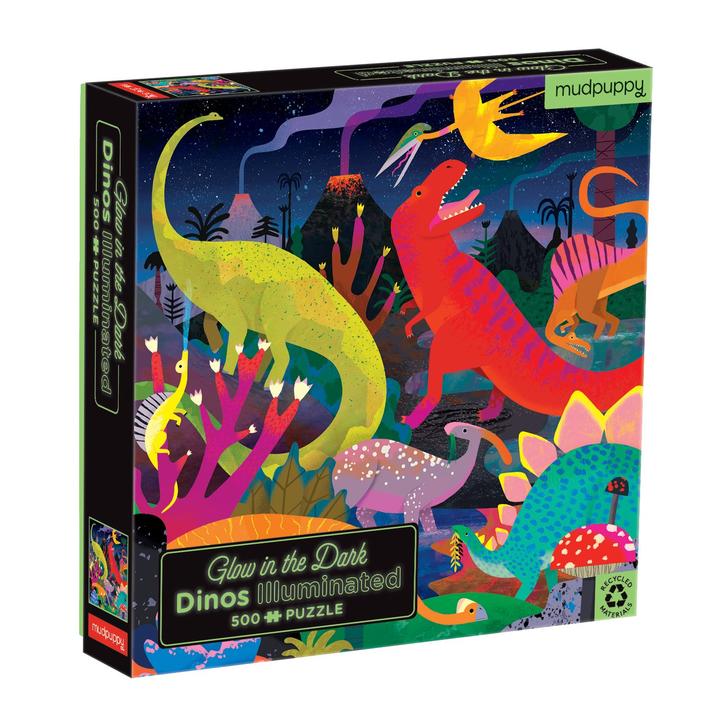 Puzzle Chronicle: 500 piece Dinosaurs Illuminated Glow in the Dark