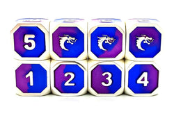 Dice Old School Dice: D6-set Metal Dragon Platinum