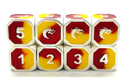 Dice Old School Dice: D6-set Metal Dragon Platinum