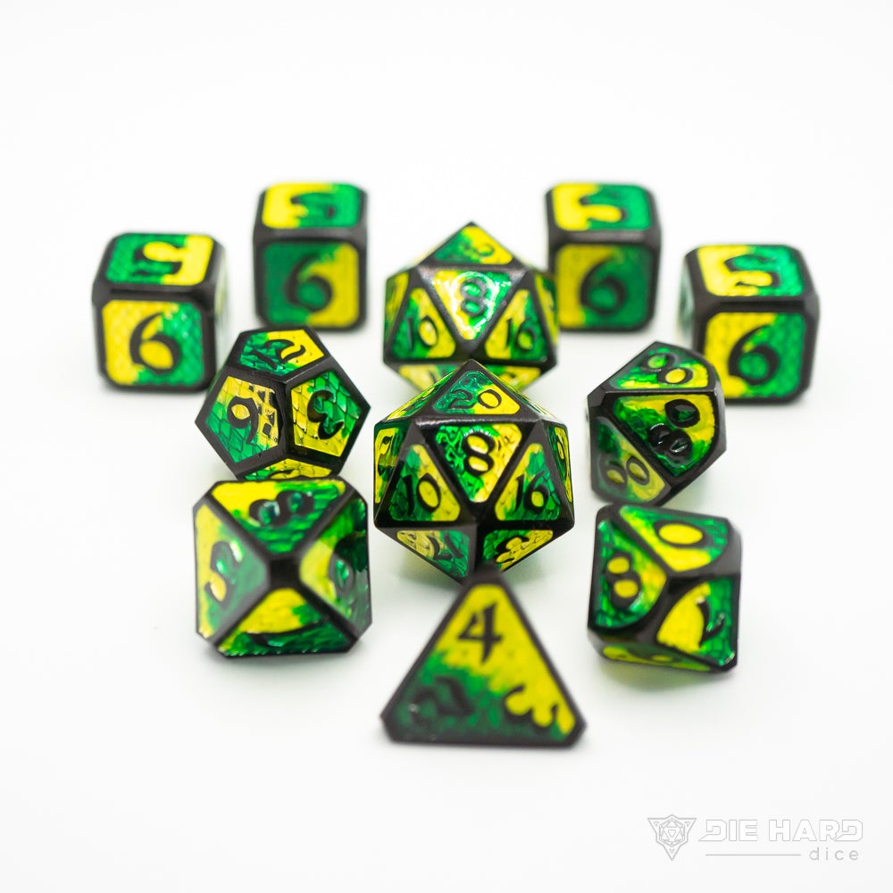 Dice DieHard Dice: Poly 11 Set Drakona Embers