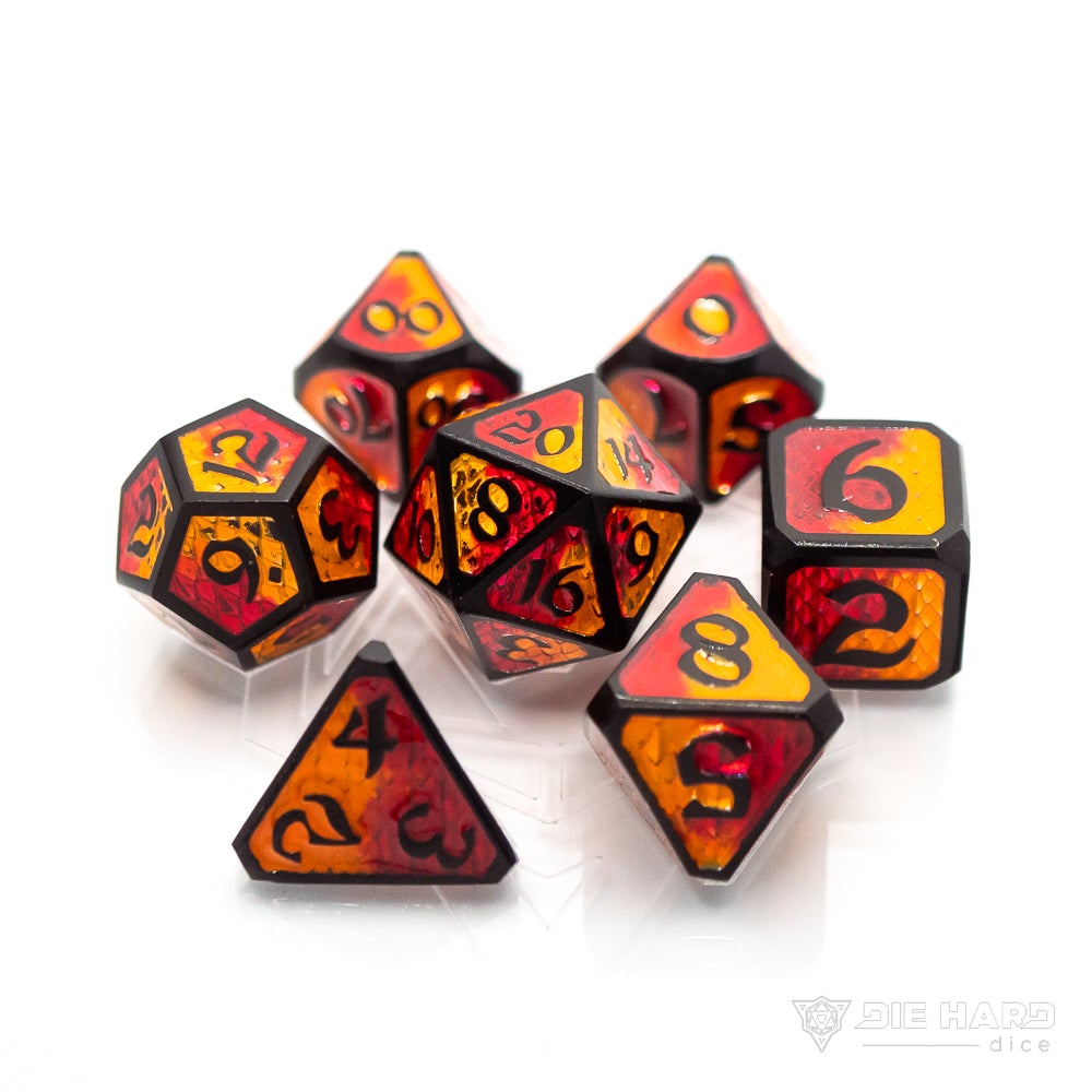 Dice DieHard Dice: Poly 7 Set Drakona Embers