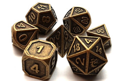 Dice Old School Dice: Poly 7 Set Metal Dwarven