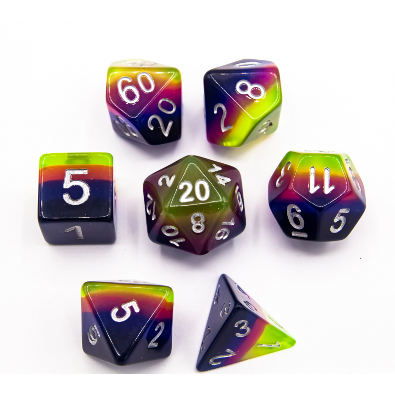 Dice Critical Hit: Poly 7 Set Aurora