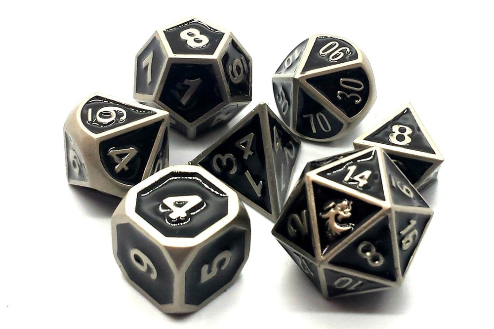 Dice Old School Dice: Poly 7 Set Metal Elven