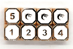 Dice Old School Dice: D6-set Metal Dragon Gold