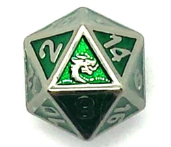 Dice Old School Dice: D20 Metal Elven