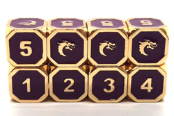 Dice Old School Dice: D6-set Metal Dragon Gold